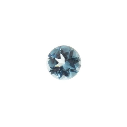 LAB GROWN SIMULATED AQUAMARINE ROUND FACETED GEMS