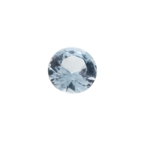 LAB GROWN SIMULATED AQUAMARINE ROUND FACETED GEMS
