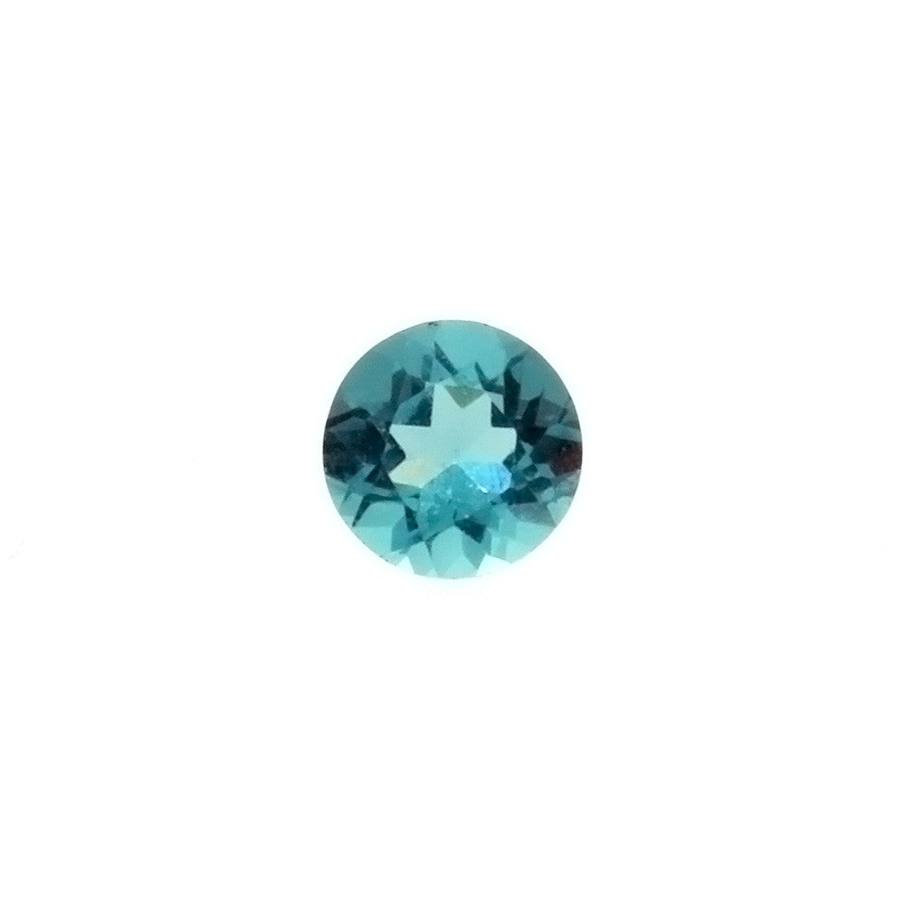LAB GROWN SIMULATED ZIRCON BLUE ROUND FACETED GEMS