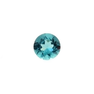 LAB GROWN SIMULATED ZIRCON BLUE ROUND FACETED GEMS