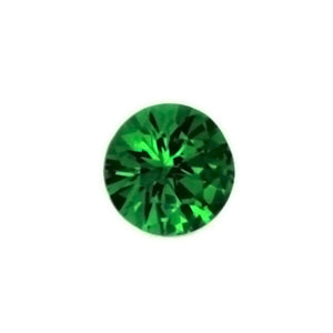 SIMULATED EMERALD YAG ROUND FACETED GEMS