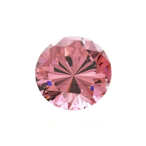CUBIC ZIRCONIA TOPAZ PINK ROUND GIANT FACETED GEMS