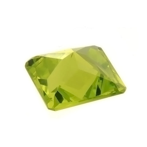 CUBIC ZIRCONIA PERIDOT RECTANGLE GIANT FACETED GEMS