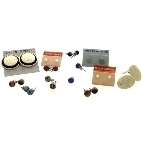 STUD ASSORTED EARRINGS (12 PR)