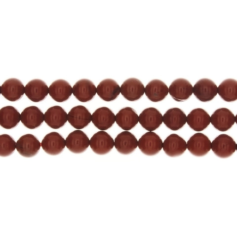 JASPER RED ROUND 6 MM STRAND