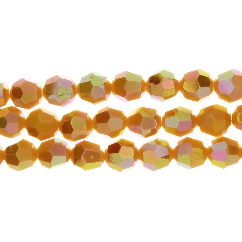 VINTAGE BOHEMIAN ROUND FACETED 15 MM STRAND