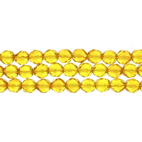 VINTAGE BOHEMIAN ROUND FACETED 8 MM STRAND