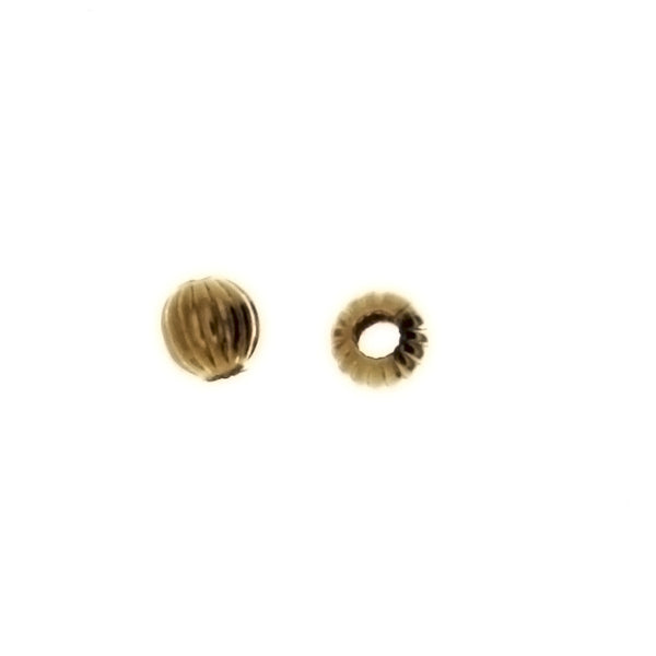 SPACER BEAD ROUND 4 MM FINDING (1 DOZ)
