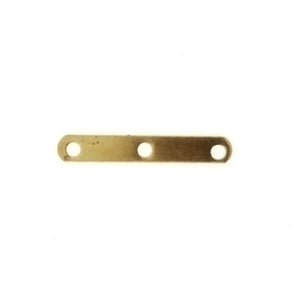 SPACER MULTI-STRAND 3-HOLE FINDING 15MM X 2MM (1 DOZ)