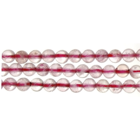 QUARTZ ROSE ROUND 6 MM STRAND