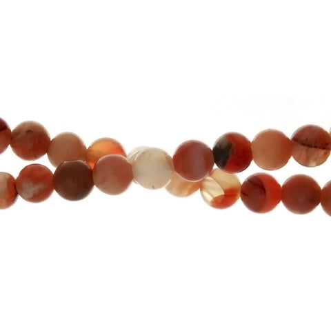 BOTSWANA ORANGE ROUND 6 MM STRAND