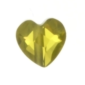 CUBIC ZIRCONIA YELLOW HEART 6 MM LOOSE (6 PC)