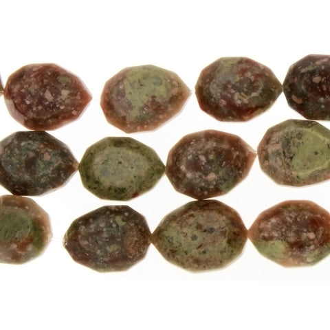 JASPER AUTUMN TEARDROP FACETED 13 X 18 MM STRAND