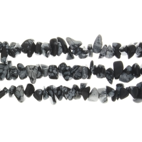 OBSIDIAN SNOWFLAKE CHIP STRAND