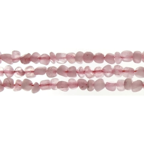 QUARTZ ROSE PEBBLE 4 MM STRAND