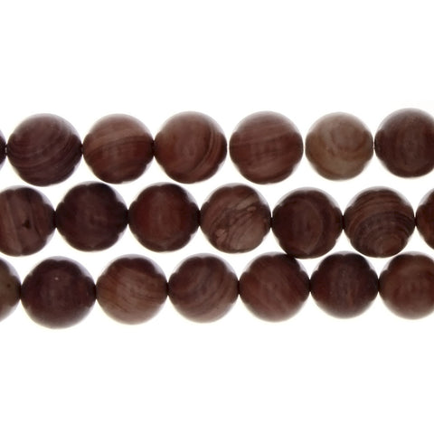 JASPER REDWOOD ROUND 10 MM STRAND