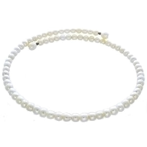 BEADED NATURAL FRESHWATER PEARL POTATO NECKLACE