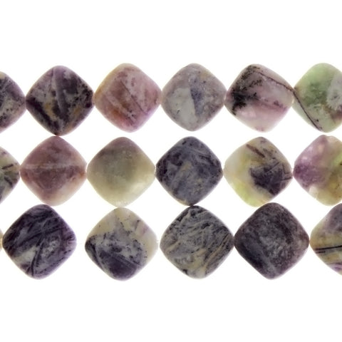 LEPIDOLITE DIAMOND 12 MM STRAND