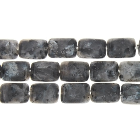 LABRADORITE BLACK RECTANGLE 10 X 14 MM STRAND