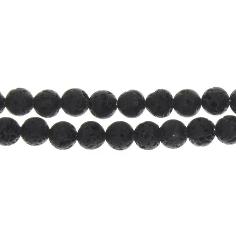 LAVA STONE ROUND 8 MM STRAND