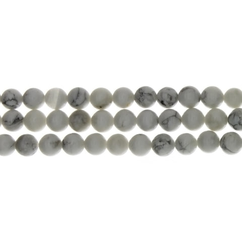 HOWLITE WHITE ROUND 6 MM STRAND