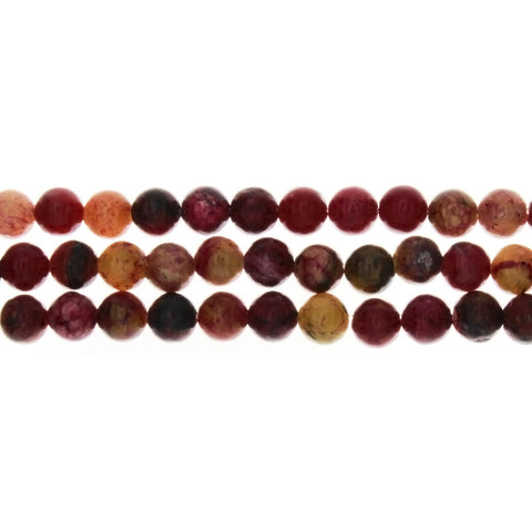 JASPER TURTLE RED ROUND 6 MM STRAND