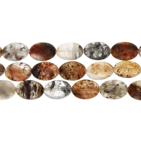 QUARTZ LODOLITE OVAL 10 X 14 MM STRAND