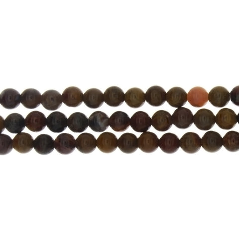 JASPER WOOD ROUND 6 MM STRAND