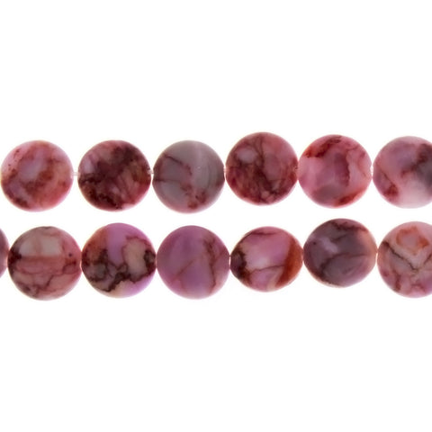 MATRIX STONE PINK COIN 12 MM STRAND