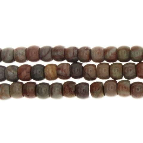 JASPER ZEBRA RED DRUM 6 X 8 MM STRAND