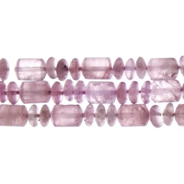 QUARTZ ROSE CAPSULE & RONDELLE STRAND