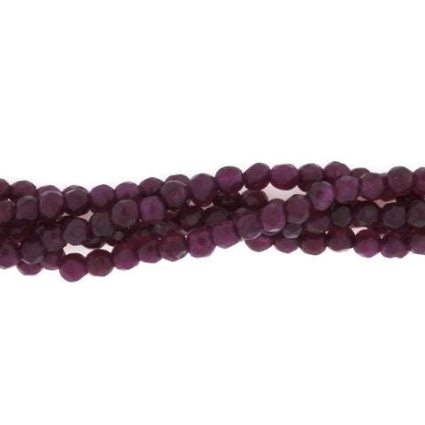DYED ROUND FACETED 4 MM STRAND