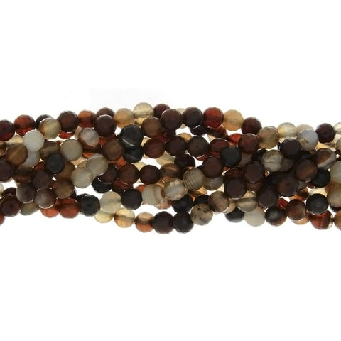 DYED ROUND FACETED 6 MM STRAND