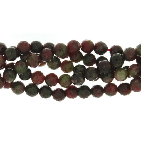 DYED ROUND FACETED 8 MM STRAND