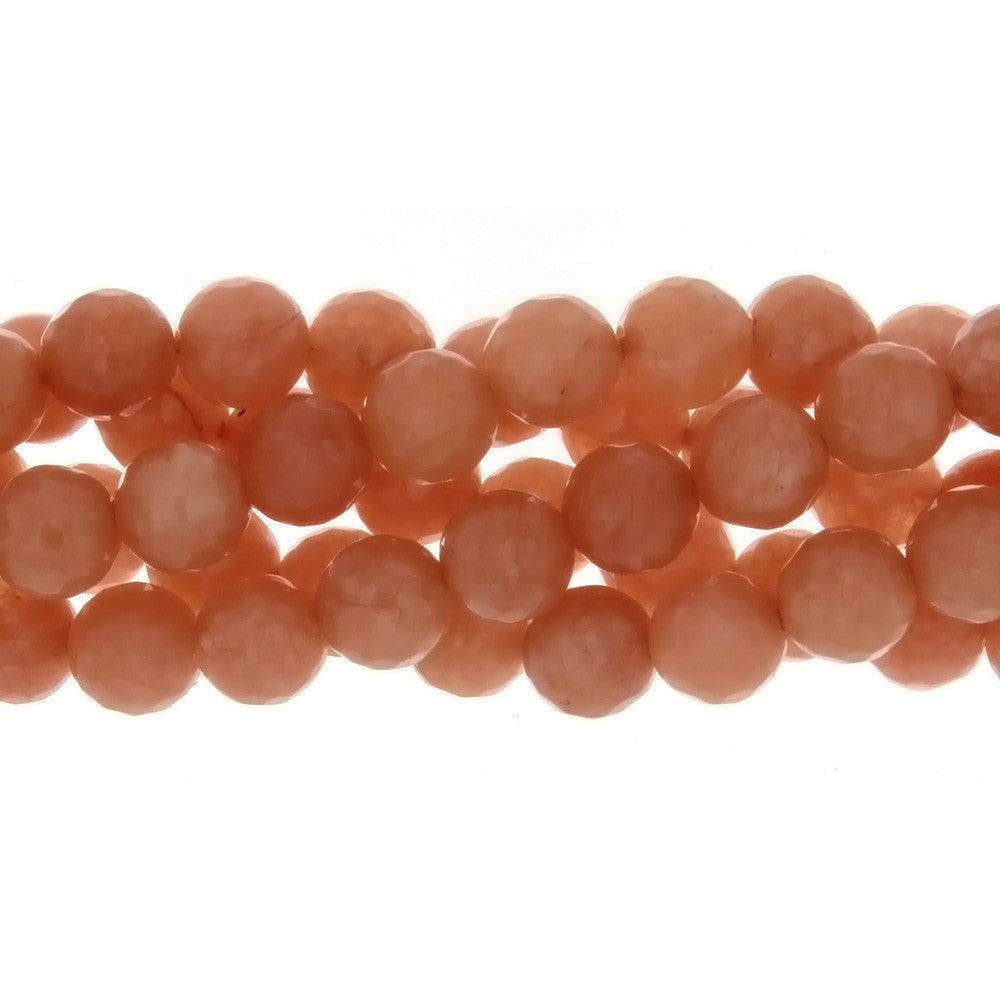 DYED ROUND FACETED 8 MM STRAND