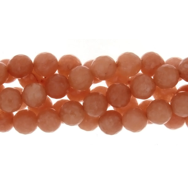 DYED ROUND FACETED 8 MM STRAND