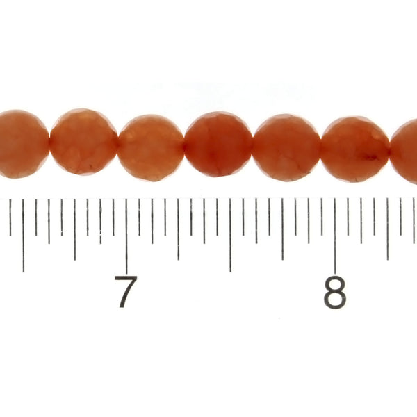 DYED ROUND FACETED 8 MM STRAND