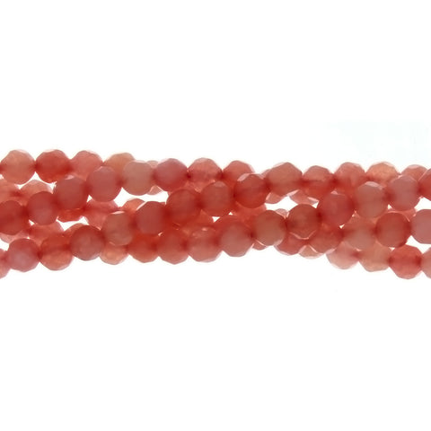 DYED ROUND FACETED 4 MM STRAND