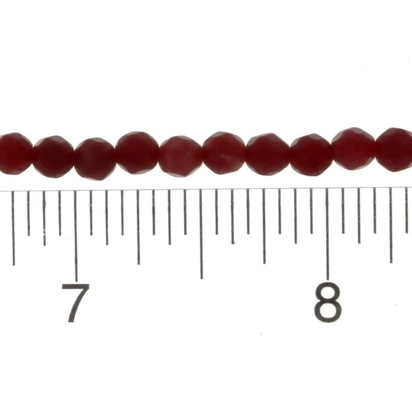 DYED ROUND FACETED 4 MM STRAND