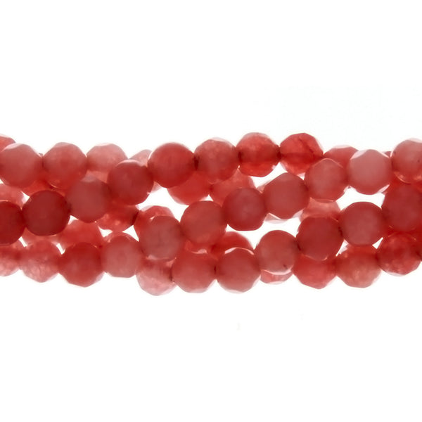 DYED ROUND FACETED 4 MM STRAND