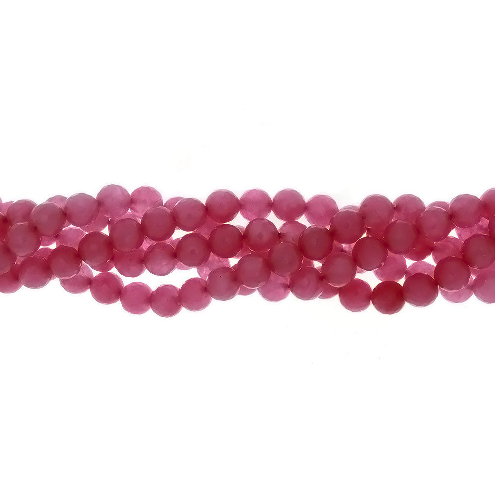 DYED ROUND FACETED 10 MM STRAND