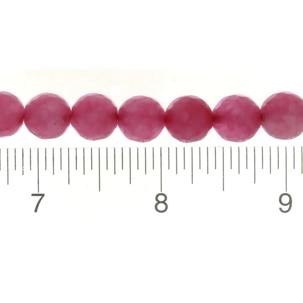 DYED ROUND FACETED 10 MM STRAND
