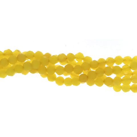 DYED ROUND FACETED 4 MM STRAND