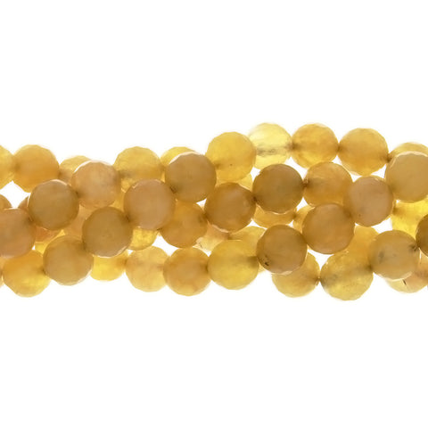 DYED ROUND FACETED 10 MM STRAND