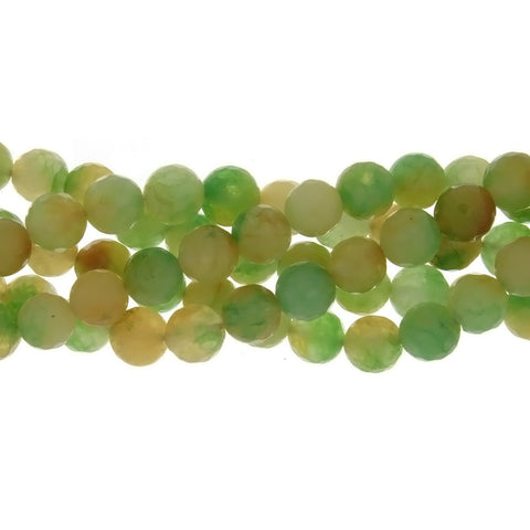 DYED ROUND FACETED 10 MM STRAND