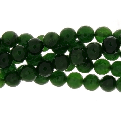 DYED ROUND FACETED 8 MM STRAND