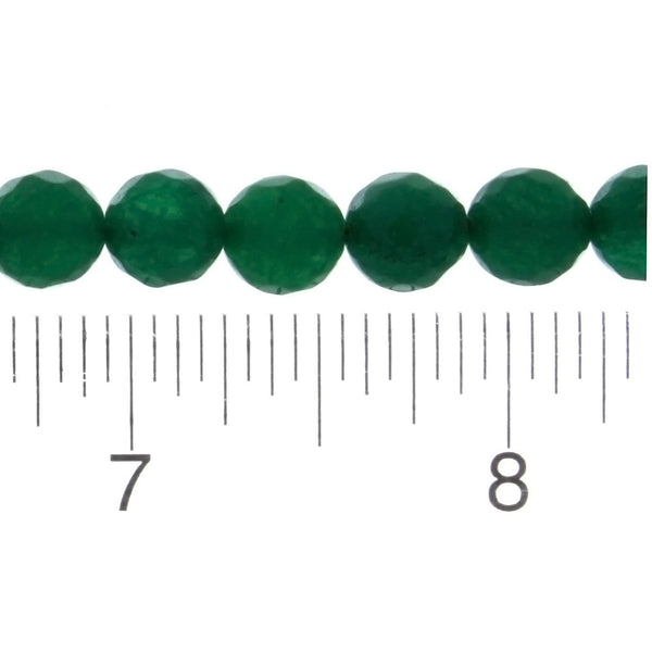DYED ROUND FACETED 8 MM STRAND