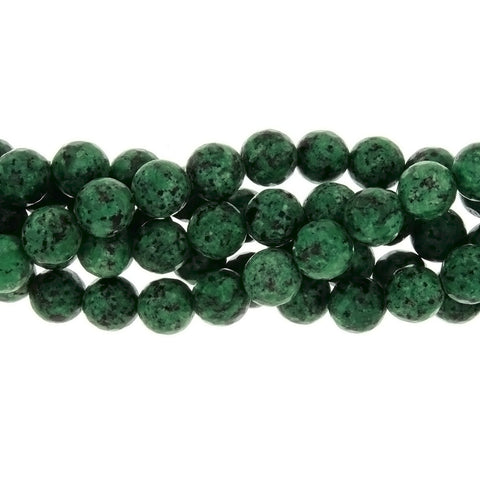 DYED ROUND FACETED 10 MM STRAND