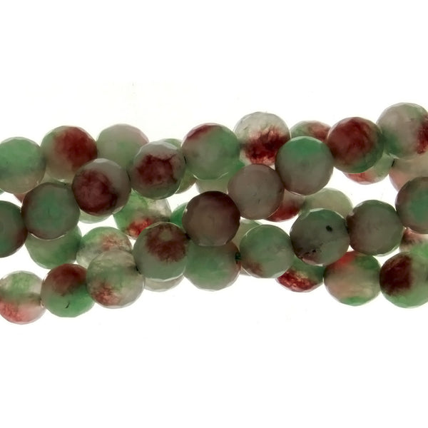 DYED ROUND FACETED 8 MM STRAND