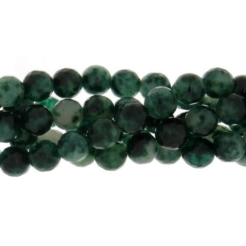 DYED ROUND FACETED 8 MM STRAND